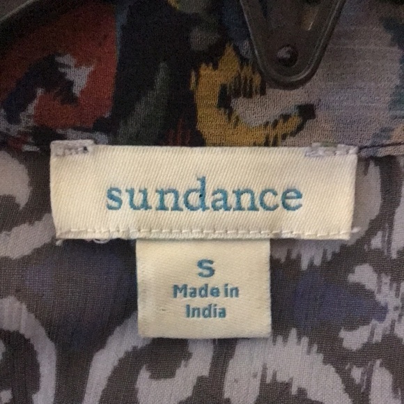 Sundance Cardigan Topper Mixed Print Sheer Size S Button Front Flowy Boho - Picture 13 of 14